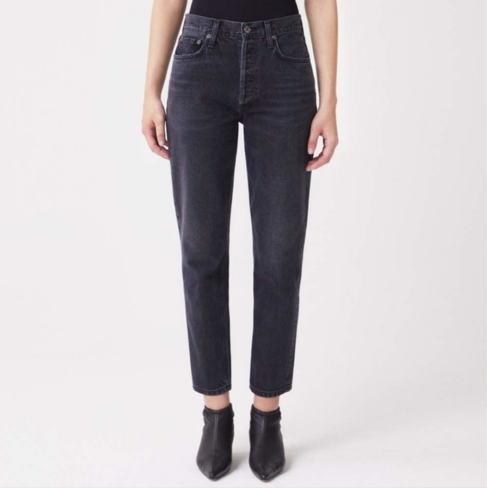 AGOLDE Fen High Rise Relaxed Taper Jeans in Shambles